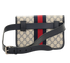 Small Ophidia Web Belt Bag, &pound;450, Handbags, Beige/Navy, Canvas, Back view